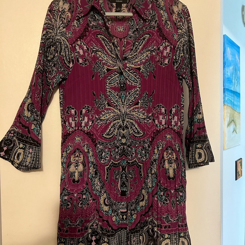 Alfani pleated tunic shirt